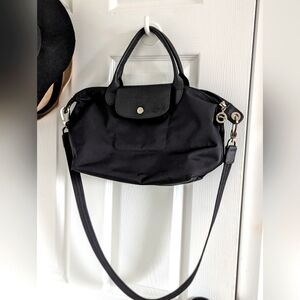 Longchamp Black Nylon Small Le Pliage Tote